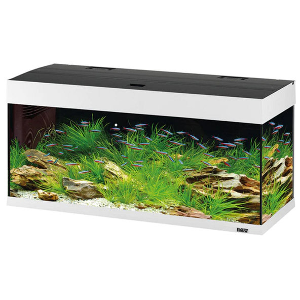 Ferplast DUBAI 120 WHITE akváriový komplet s LED lampami a vnútorným filtrom