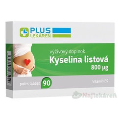 PLUS LEKÁREŇ Kyselina listová 800 μg 90ks
