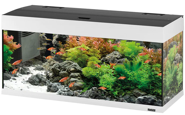E-shop Ferplast DUBAI 100 WHITE akváriový komplet s LED lampami a vnútorným filtrom