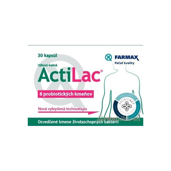 FARMAX ActiLac (inovácia) na normálnu rovnováhu črevnej flóry, cps 1x30 ks
