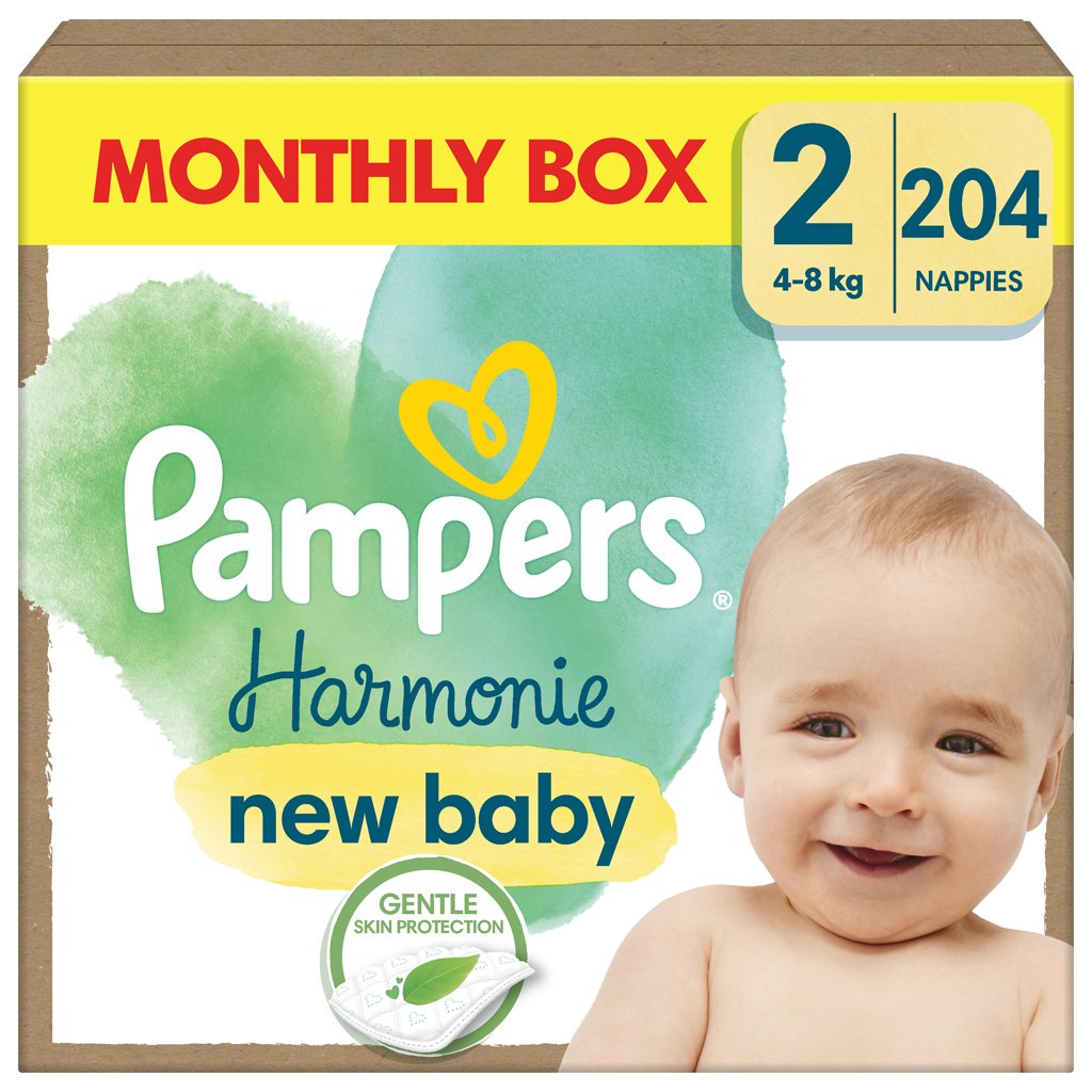 E-shop PAMPERS Plienky jednorázové Harmonie Baby veľ. 2, 204 ks, 4kg-8kg