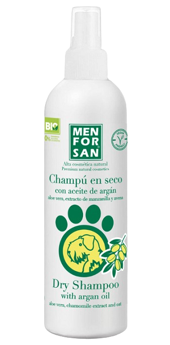 E-shop MEN FOR SAN suchý šampón pre psov s argánovým olejom 250ml