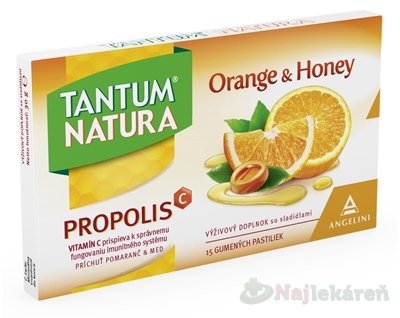 E-shop TANTUM NATURA - ORANGE & HONEY gumené pastilky, 15ks