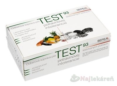 E-shop SEPEA ELISA SCREEN TEST 93 test potravinovej intolerancie 1set