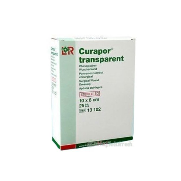CURAPOR KRYTIE NA RANY TRANSPARENT 10x8cm sterilné, vodeodolné 25ks