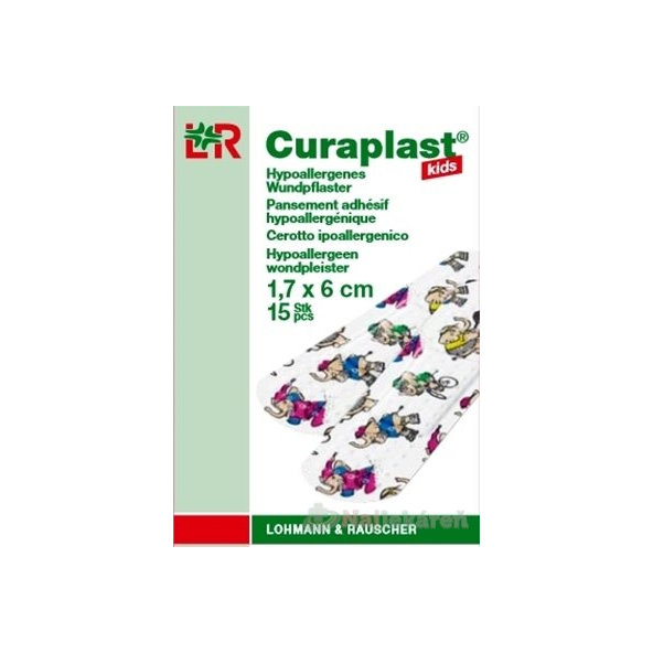 CURAPLAST KIDS náplasť v skladacej škatuli, jednotlivo hygienicky zabalené 15ks