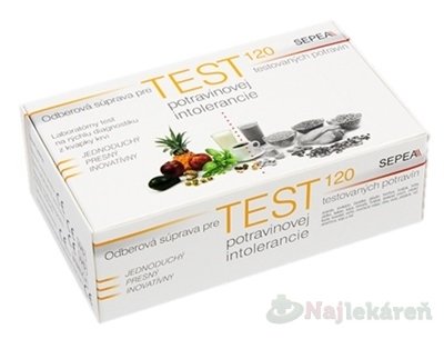 E-shop SEPEA ELISA SCREEN TEST 120 test potravinovej intolerancie 1set