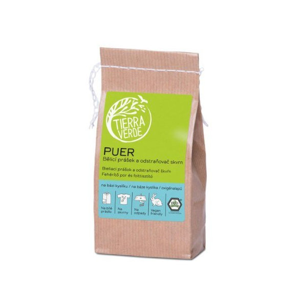 Puer – bieliaci prášok a odstraňovač škvŕn na báze kyslíka Tierra Verde 250g