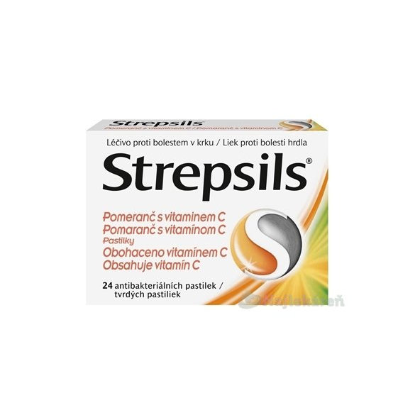 Strepsils pomaranč s vitamínom C 24 pastiliek