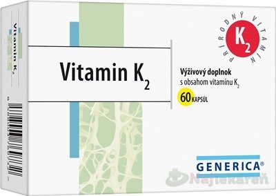 E-shop GENERICA Vitamin K2, výživový doplnok, 60 ks