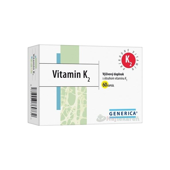 GENERICA Vitamin K2, výživový doplnok, 60 ks