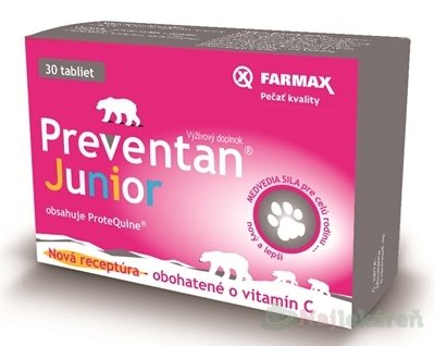 E-shop FARMAX Preventan Junior + vitamín C, 30 ks