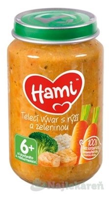 E-shop Hami príkrm teľací vývar s ryžou a zeleninou 200g