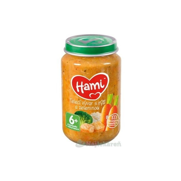 Hami príkrm teľací vývar s ryžou a zeleninou 200g