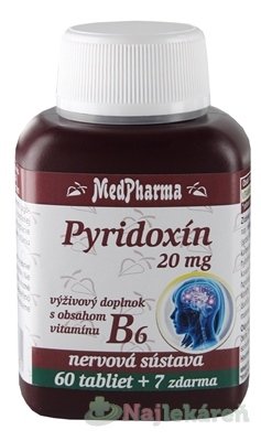 E-shop MedPharma PYRIDOXÍN 20 mg (vitamín B6) 67 tabliet