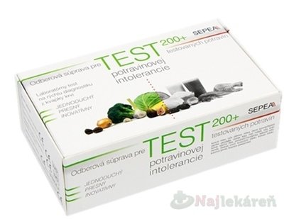 E-shop SEPEA ELISA SCREEN TEST 200+ test potravinovej intolerancie 1set