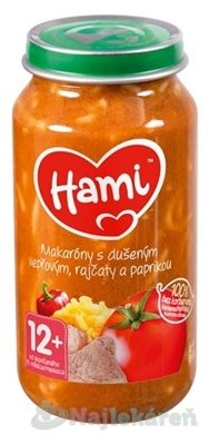 E-shop Hami príkrm makaróny s duseným bravčovým mäsom 250g