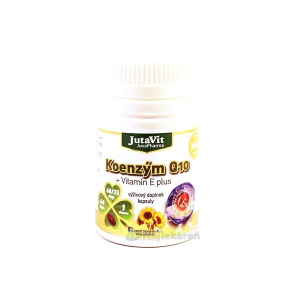 JutaVit Koenzým Q10 + vitamín E plus, 66 ks