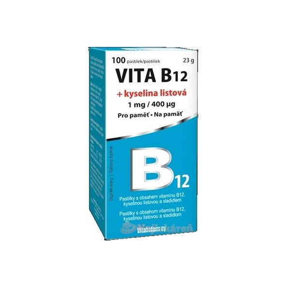 Vitabalans VITA B12 + kyselina listová 100ks