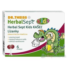 Dr.Theiss HerbalSept Kids KAŠEĽ lízanky 6 ks