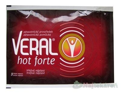 E-shop VERAL HOT Forte hrejivá náplasť úľava od bolesti 3 ks