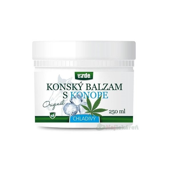VIRDE KONSKÝ BALZAM S KONOPOU chladivý na úľavu od bolesti 250 ml