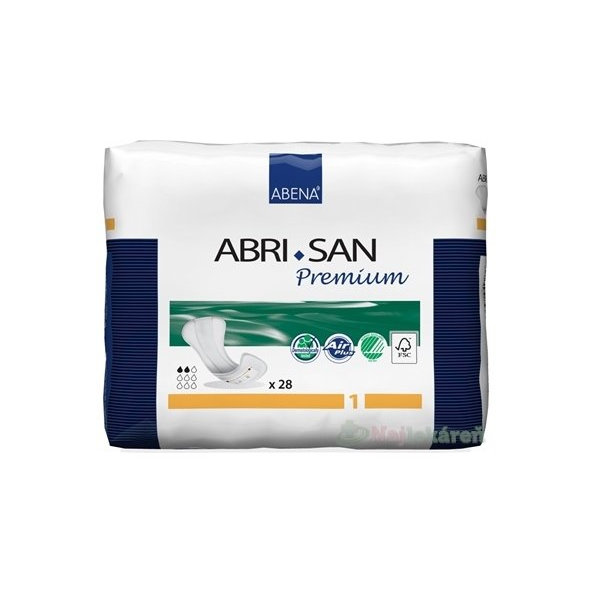 ABENA ABRI SAN Premium 1 inkontinenčné vložky, priedušné, anatomické,28ks