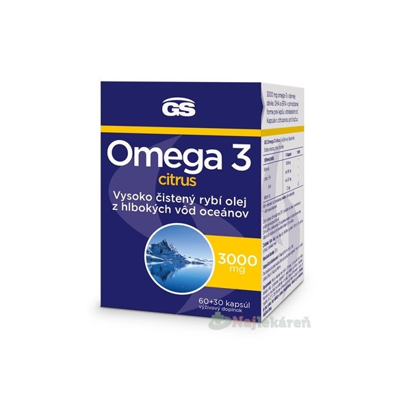 GS Omega 3 citrus 2023 60 + 30 kapsúl