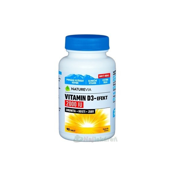 SWISS NATUREVIA VITAMIN D3-EFEKT 2000 I.U., 90 ks