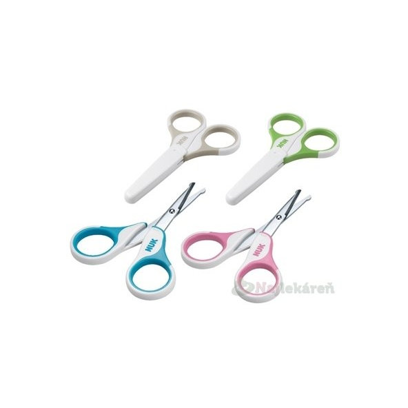NUK DETSKÉ ZDRAVOTNÉ NOŽNICE S KRYTOM rôzne farby, 1ks