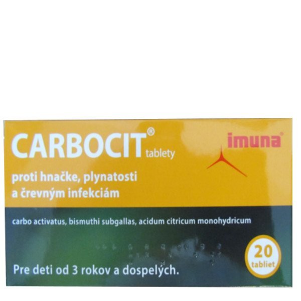 E-shop Carbocit na liečbu črevných infekcií, 20 tbl