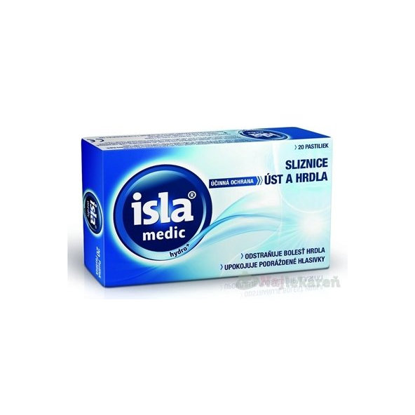 ISLA MEDIC hydro+ pastilky proti bolesti hrdla 20 pastiliek