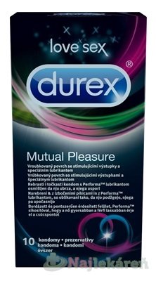 E-shop DUREX Mutual Pleasure kondómy s benzokaínom 10ks