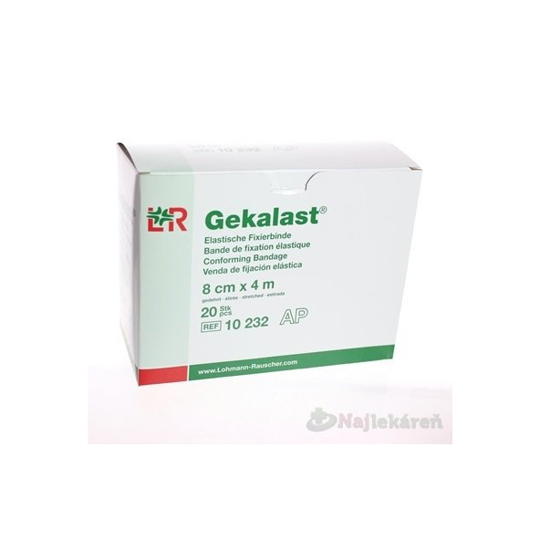 GEKALAST HYDROF. ELAST. FIXAČNÝ OBVAZ 8cmx4m 20ks