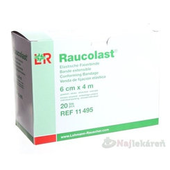 RAUCOLAST 6cmx4m obväz elastický fixačný, balený po 1ks v celofáne 20ks