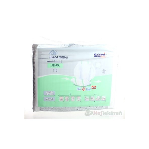 Seni SAN SENI Plus pre inkont. 36x65cm, savosť 2500ml, 10 ks
