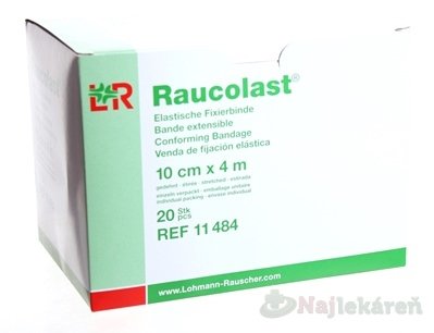 E-shop RAUCOLAST 10cmx4m obväz elastický fixačný, balený po 1ks v celofáne 20ks