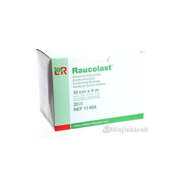 RAUCOLAST 10cmx4m obväz elastický fixačný, balený po 1ks v celofáne 20ks