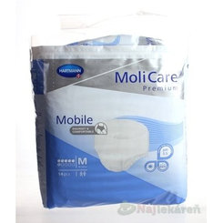MoliCare Premium Mobile 6 kvapiek M modré, plienkové nohavičky naťahovacie, 14ks