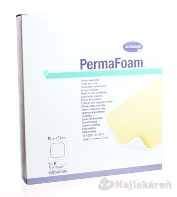E-shop PERMAFOAM obväz penový polyuret. s pórovitou štruktúrou (15x15cm) 5ks