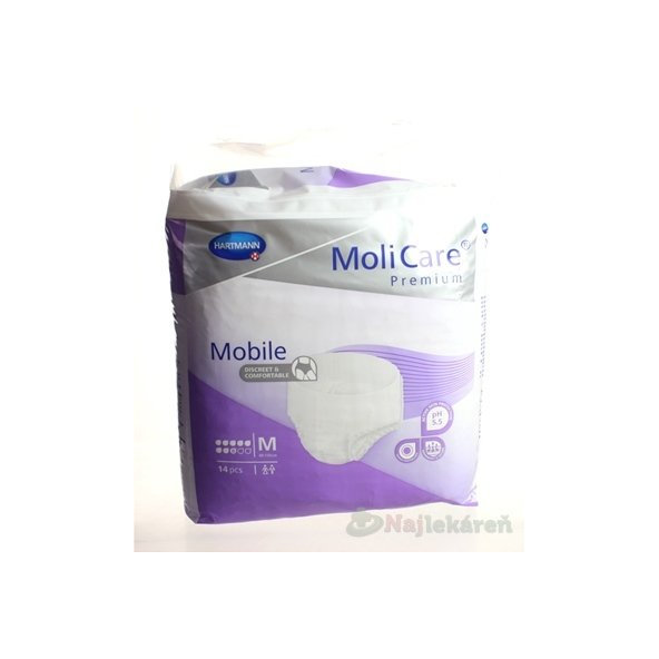 MoliCare Premium Mobile 8 kvapiek M fialové, plienkové nohavičky naťahovacie, 14ks