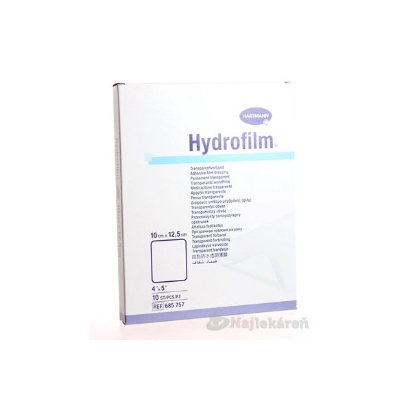 HYDROFILM samolepiaci transparentný obväz (10x12,5cm) 10ks