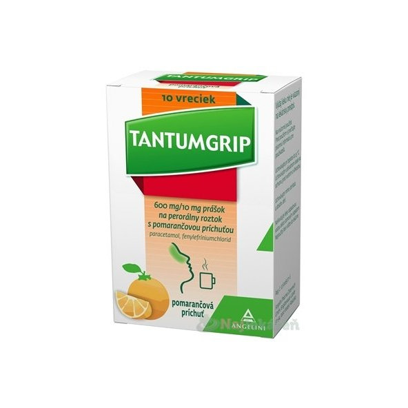 TANTUMGRIP s pomarančovou príchuťou na chrípku 10 vreciek