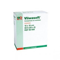 VLIWASOFT KOMPRESY NESTERILNÉ 10x10cm 4 vrstvové 100ks