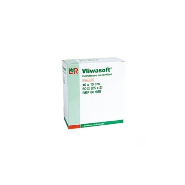 VLIWASOFT KOMPRESY NESTERILNÉ 10x10cm 4 vrstvové 100ks