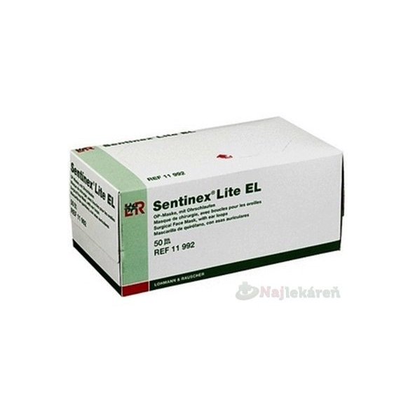 SENTINEX LITE operačná maska zelená s gumičkou 50ks