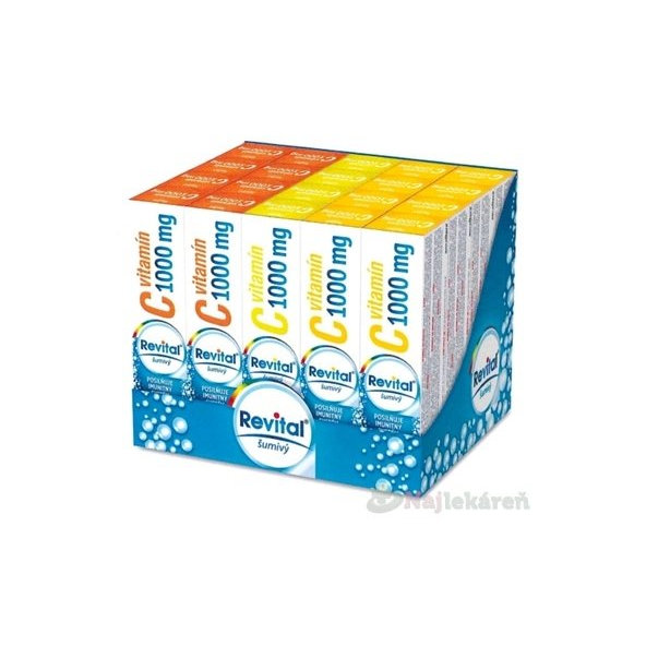 Revital vitamín C 1000 mg šumivý MIX BOX
