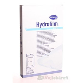 HYDROFILM PLUS sterilný transparentný obväz s vankúšikom 9x15cm 5ks