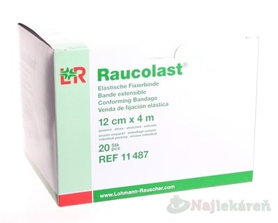 E-shop RAUCOLAST 12cmx4m obväz elastický fixačný, balený po 1ks v celofáne 20ks
