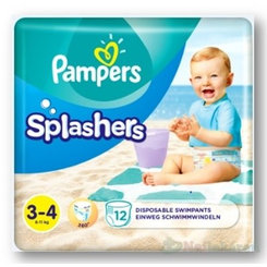 PAMPERS SPLASH MIDI na plávanie veľkosť 3-4, 12ks